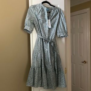 Draper James green floral dress
